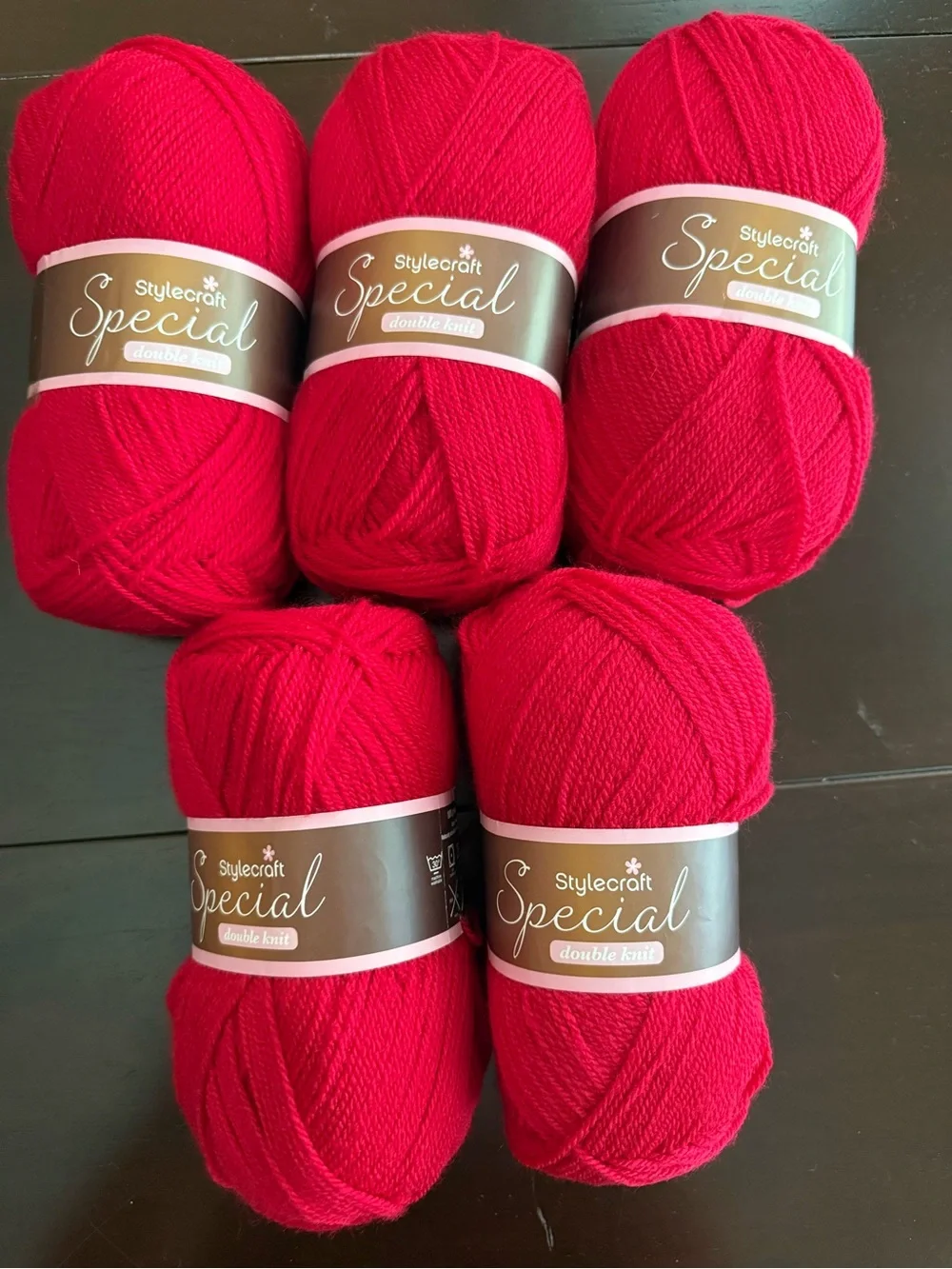 Stylecraft Special Double Knit Yarn - Bright Red - Lipstick (5 Skeins)